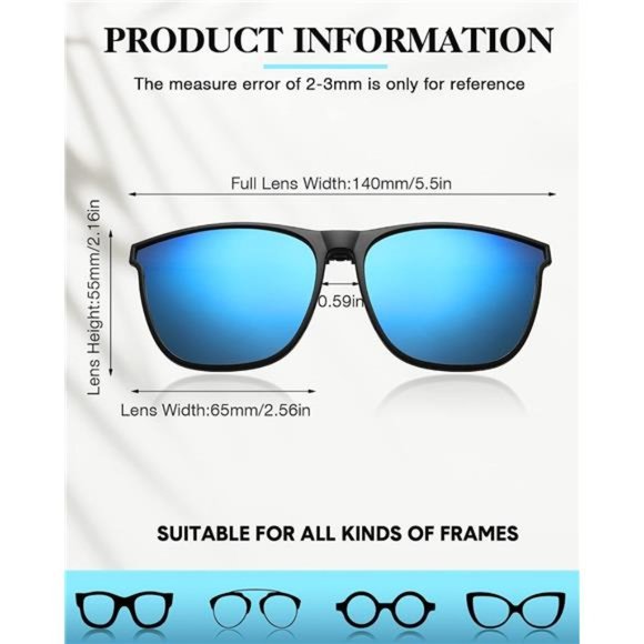 3 Pair Polarized Clip-on Sunglasses Large Anti-glare TR90 Frame Lightweigh - Picture 3 of 6